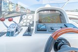 Controls at helm of Swordfish 36